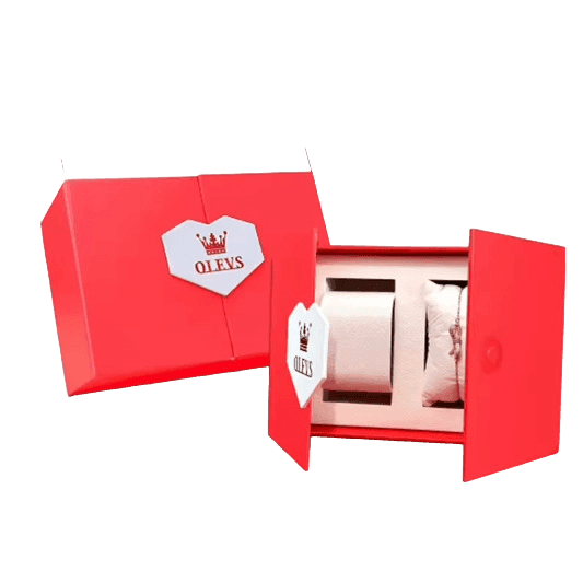 Caja de reloj personalizada para parejas elegante y única