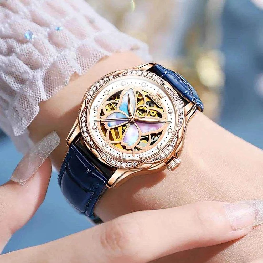 Reloj OLEVS 6615 mariposa mujer: elegancia clásica y diseño único