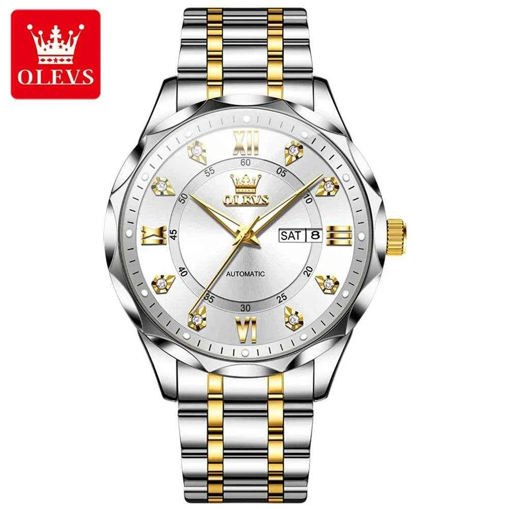 Reloj moderno de acero inoxidable OLEVS para un estilo elegante y duradero