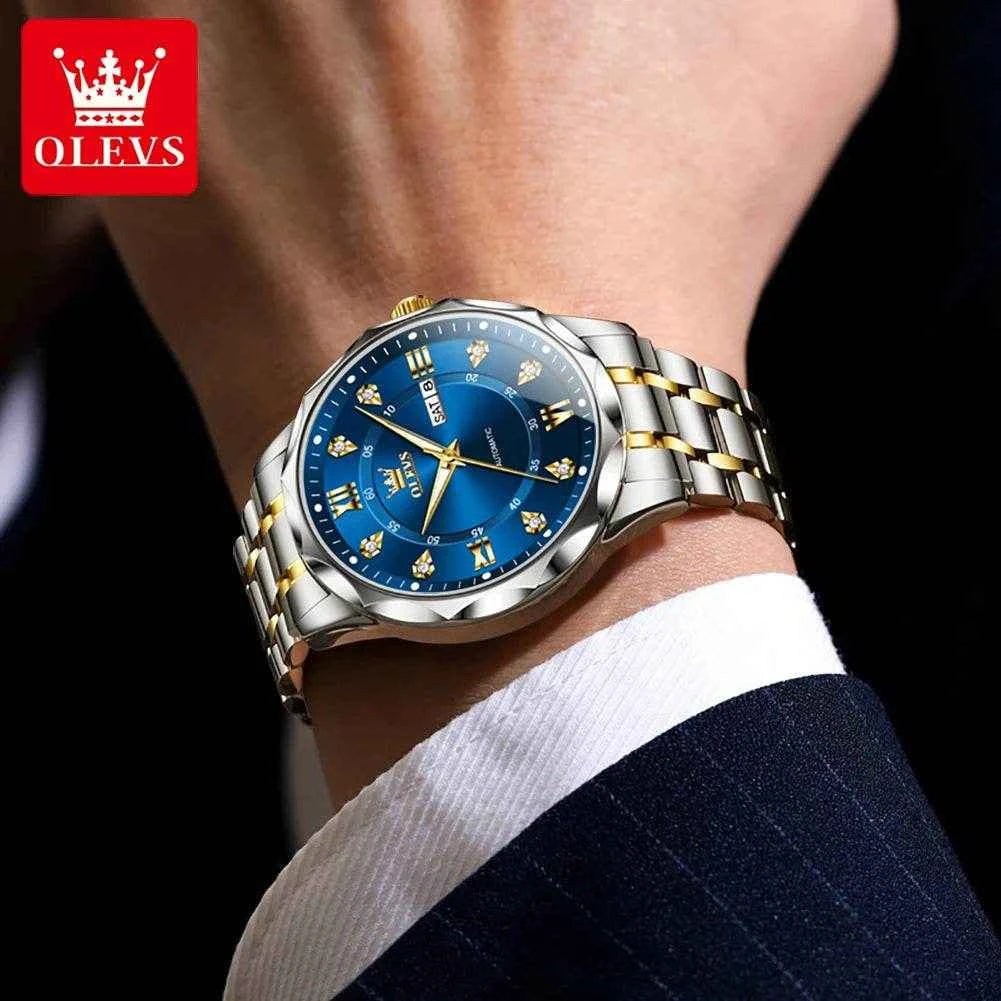 Reloj moderno de acero inoxidable OLEVS para un estilo elegante y duradero