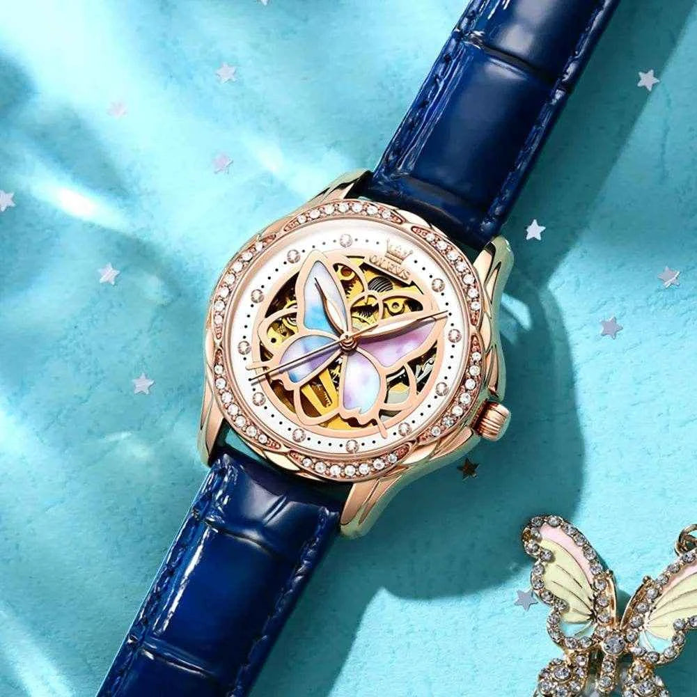 Reloj OLEVS 6615 mariposa mujer: elegancia clásica y diseño único