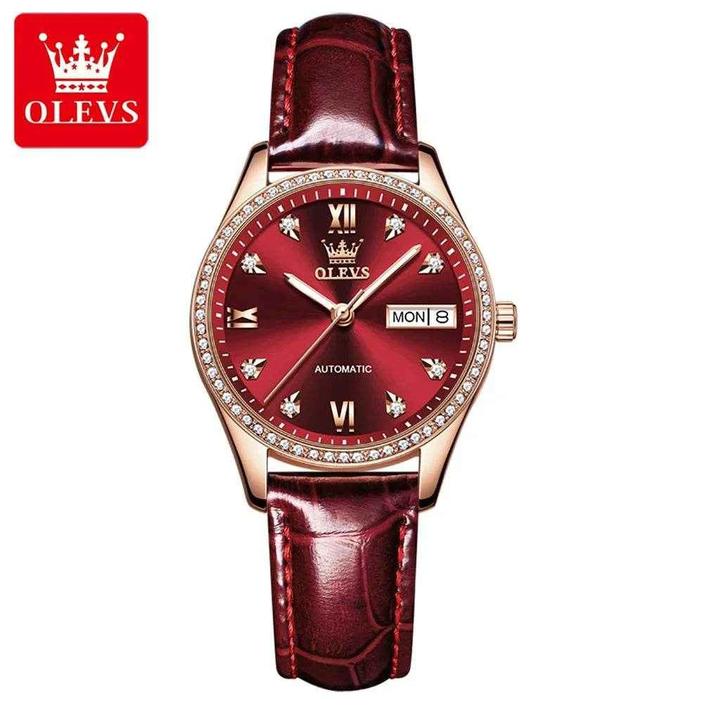 Reloj mecánico OLEVS 6637 de cerámica de lujo
