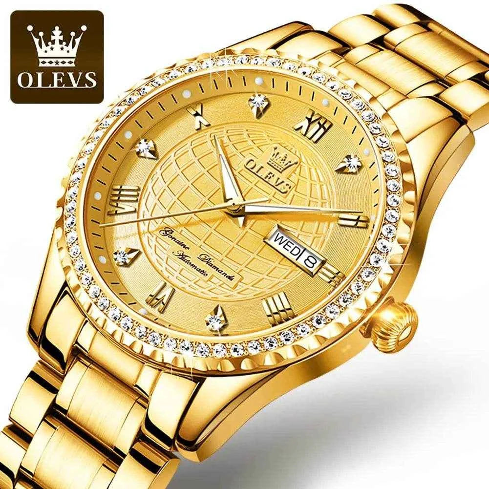 Reloj OLEVS 6616 Hombre de Lujo en Acero Inoxidable - Resistente al Agua