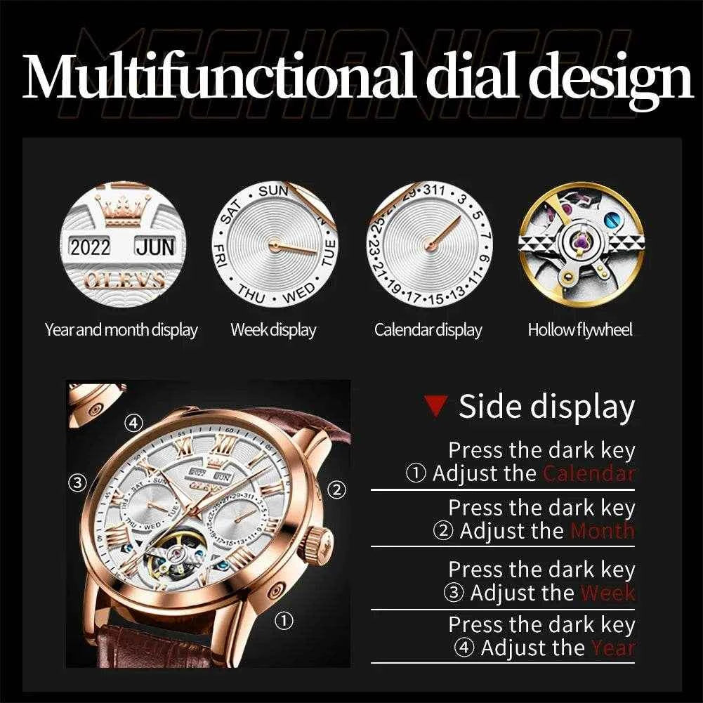 Reloj de lujo OLEVS 6668 para hombre - Elegancia y Estilo Atemporal