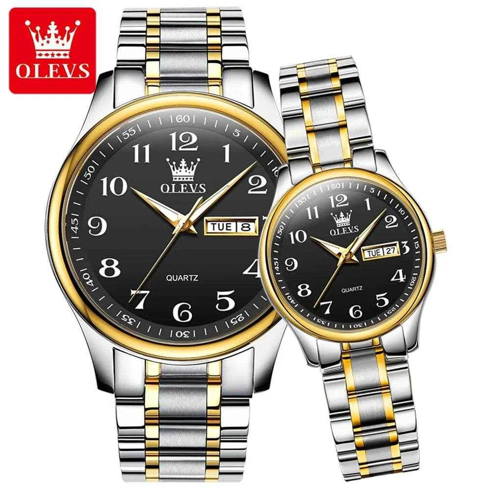 OLEVS 5567 Reloj de Acero Inoxidable para Parejas - Elegancia y Durabilidad