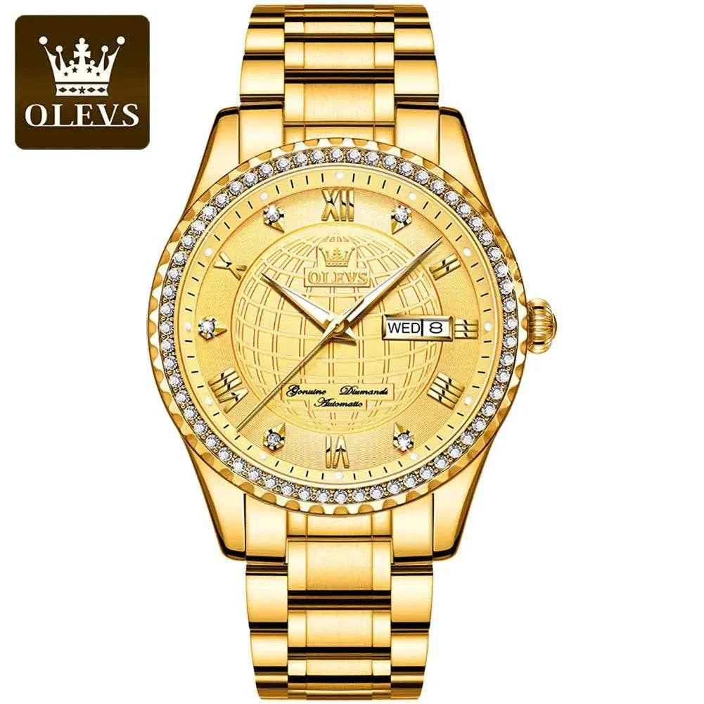 Reloj OLEVS 6616 Hombre de Lujo en Acero Inoxidable - Resistente al Agua