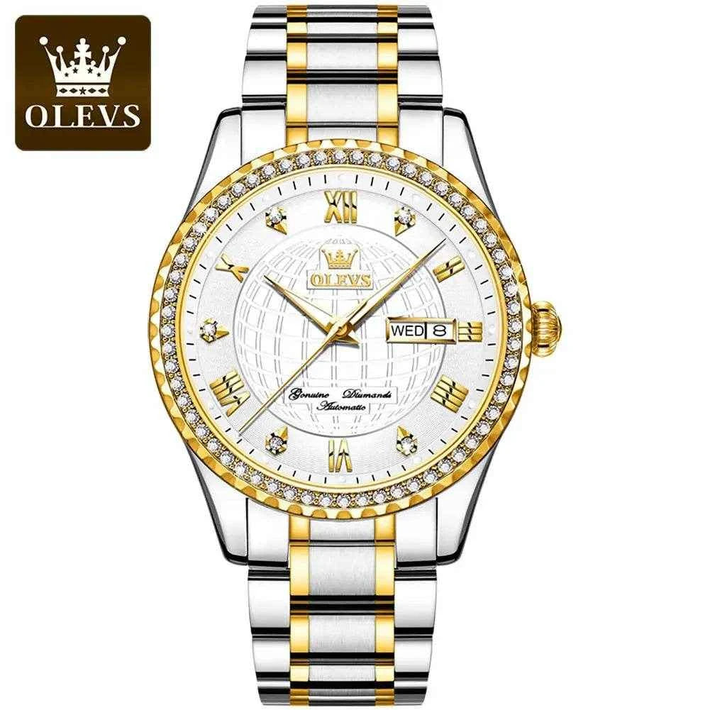 Reloj OLEVS 6616 Hombre de Lujo en Acero Inoxidable - Resistente al Agua