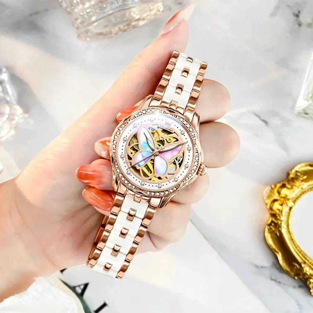 Reloj OLEVS 6615 mariposa mujer: elegancia clásica y diseño único