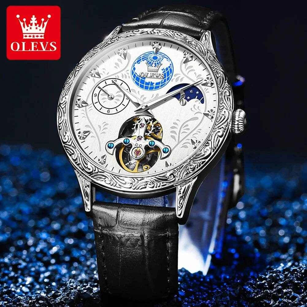 Reloj de acero inoxidable OLEVS 6660 para hombre de alta calidad