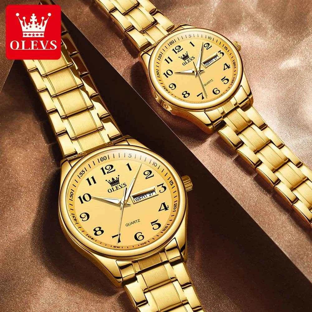OLEVS 5567 Reloj de Acero Inoxidable para Parejas - Elegancia y Durabilidad