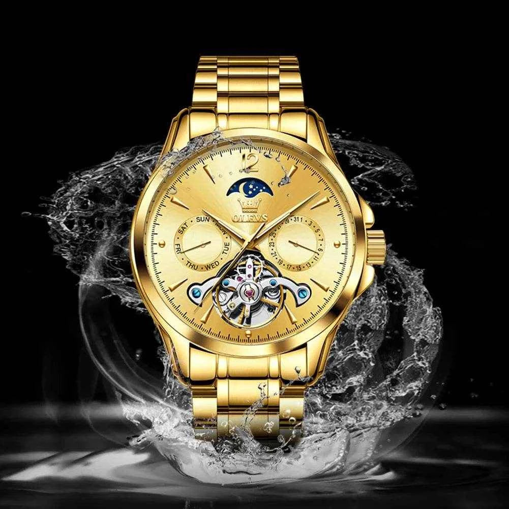 Reloj automático OLEVS 6663 hombre: Diseño elegante y precisión excepcional