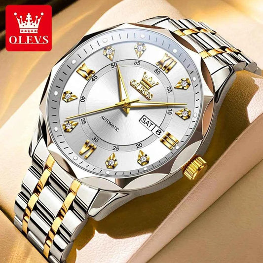 Reloj moderno de acero inoxidable OLEVS para un estilo elegante y duradero
