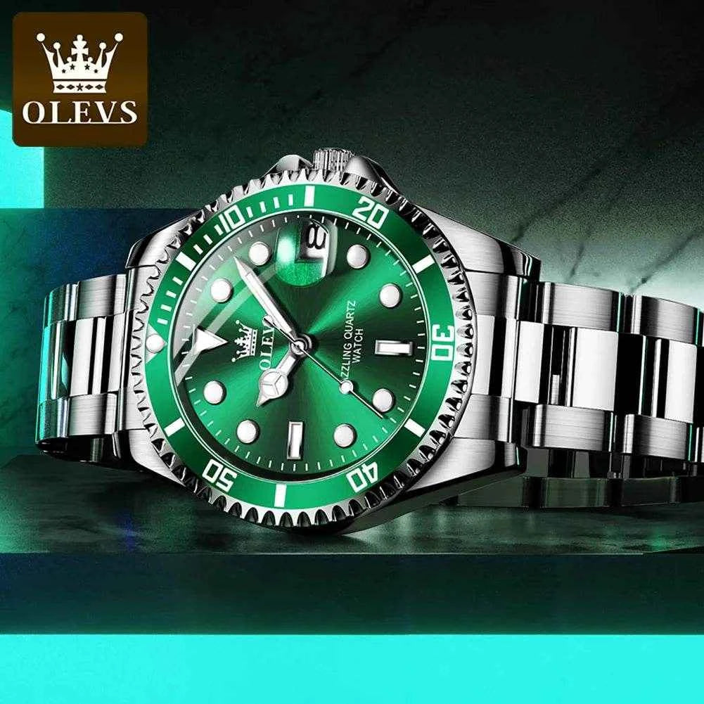 Reloj de lujo OLEVS 9945 para parejas elegantemente diseñados