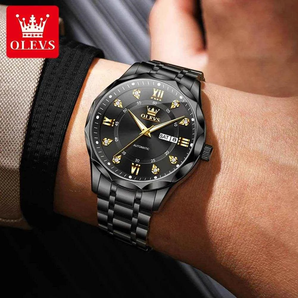 Reloj moderno de acero inoxidable OLEVS para un estilo elegante y duradero