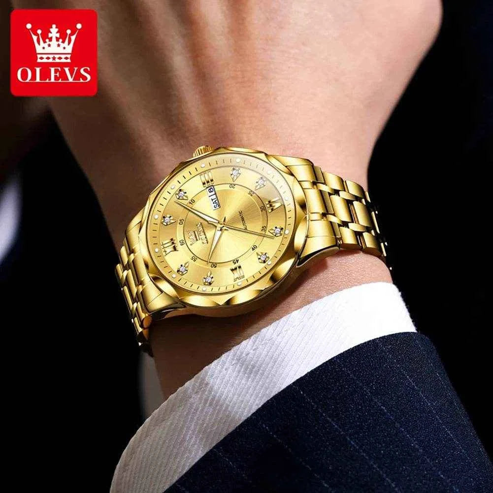 Reloj moderno de acero inoxidable OLEVS para un estilo elegante y duradero