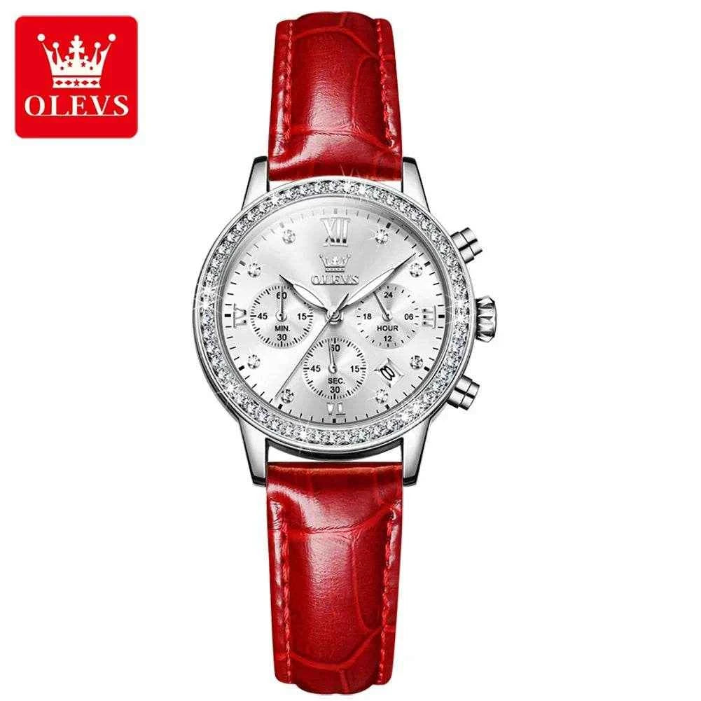 Reloj de piel OLEVS Mujer 9933 – Elegancia y Versatilidad en Cuero Genuino