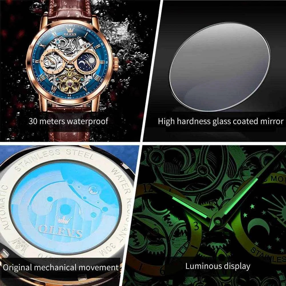 Reloj Automático OLEVS 6670 Resistente al Agua con Estilo y Precisión