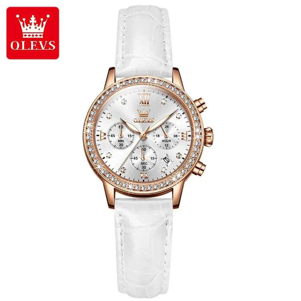 Reloj de piel OLEVS Mujer 9933 – Elegancia y Versatilidad en Cuero Genuino