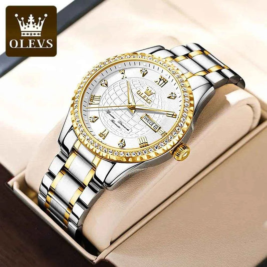 Reloj OLEVS 6616 Hombre de Lujo en Acero Inoxidable - Resistente al Agua