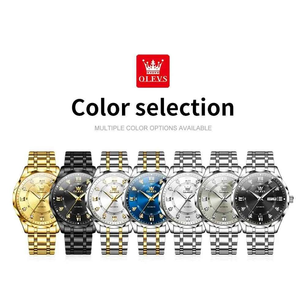 Reloj moderno de acero inoxidable OLEVS para un estilo elegante y duradero