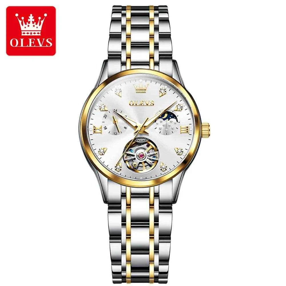 Reloj OLEVS 6608 Mujer – Elegancia Clásica en Acero Inoxidable