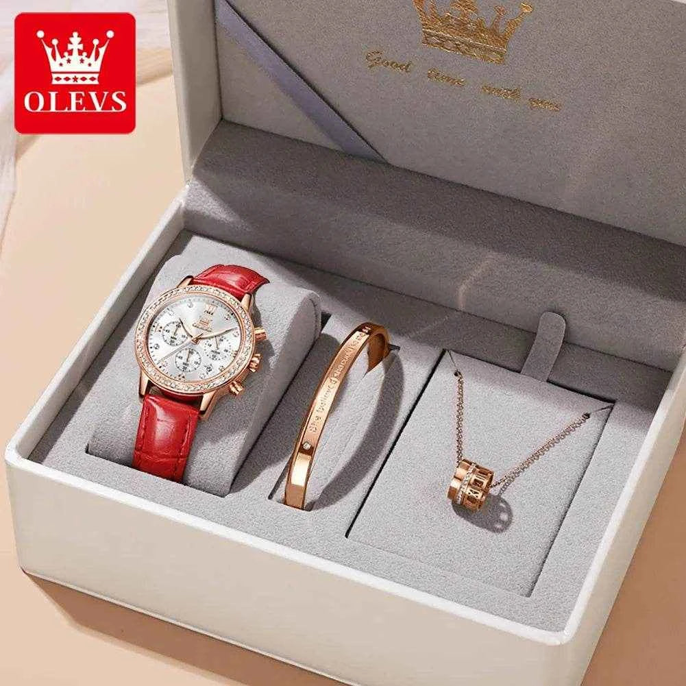 Reloj de piel OLEVS Mujer 9933 – Elegancia y Versatilidad en Cuero Genuino
