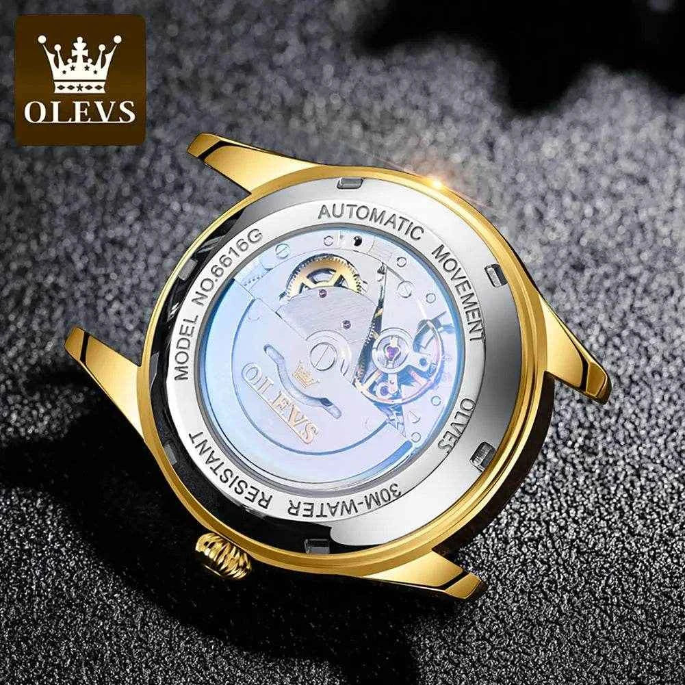 Reloj OLEVS 6616 Hombre de Lujo en Acero Inoxidable - Resistente al Agua