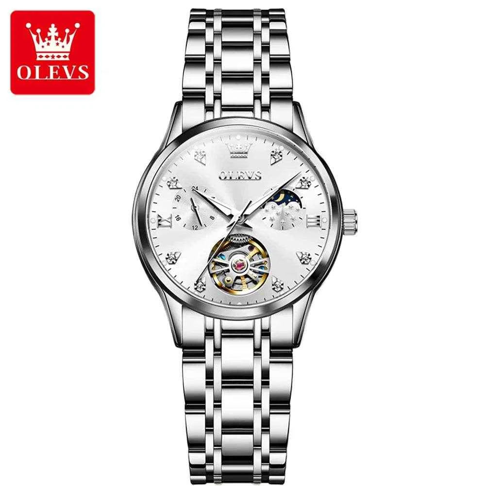 Reloj OLEVS 6608 Mujer – Elegancia Clásica en Acero Inoxidable