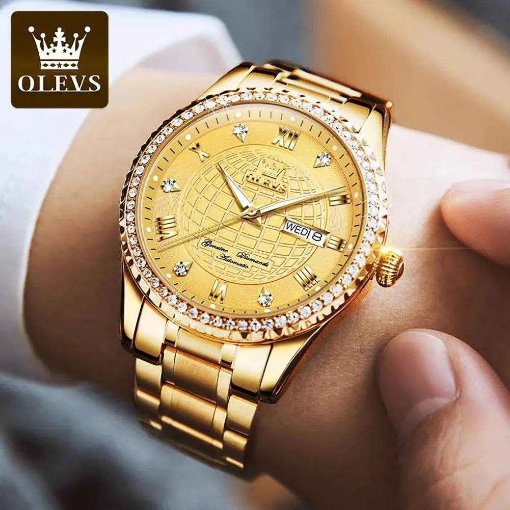 Reloj OLEVS 6616 Hombre de Lujo en Acero Inoxidable - Resistente al Agua