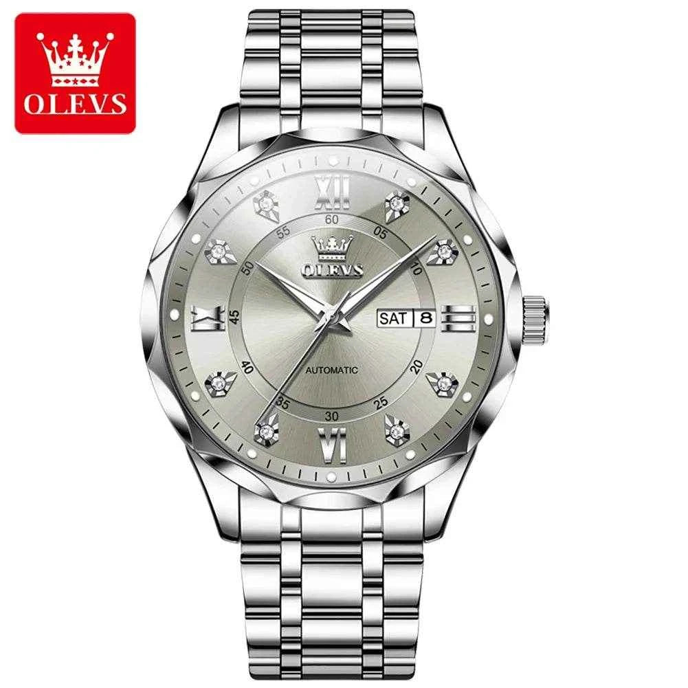 Reloj moderno de acero inoxidable OLEVS para un estilo elegante y duradero