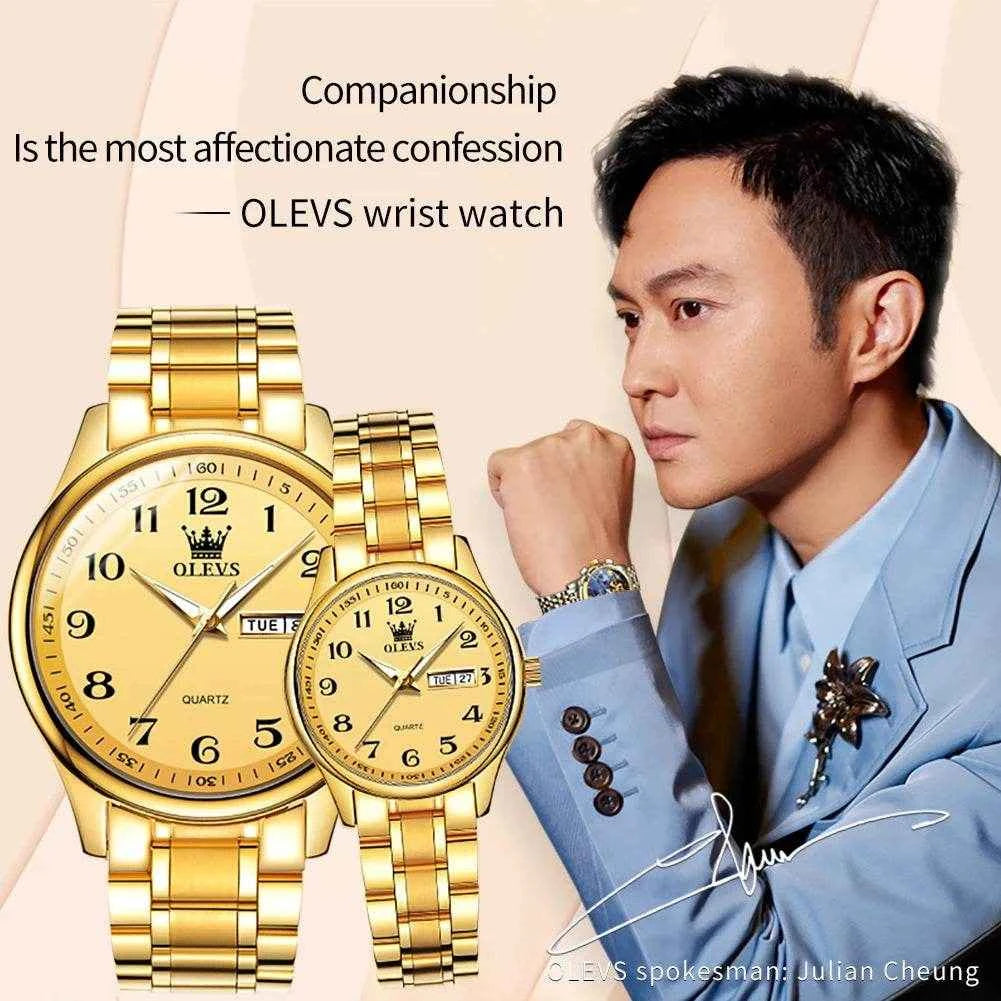 OLEVS 5567 Reloj de Acero Inoxidable para Parejas - Elegancia y Durabilidad
