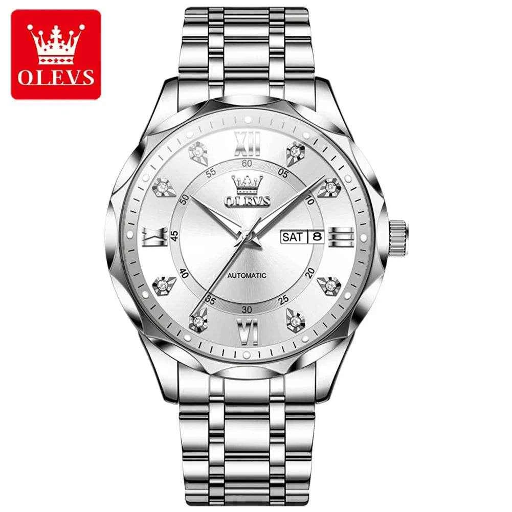 Reloj moderno de acero inoxidable OLEVS para un estilo elegante y duradero