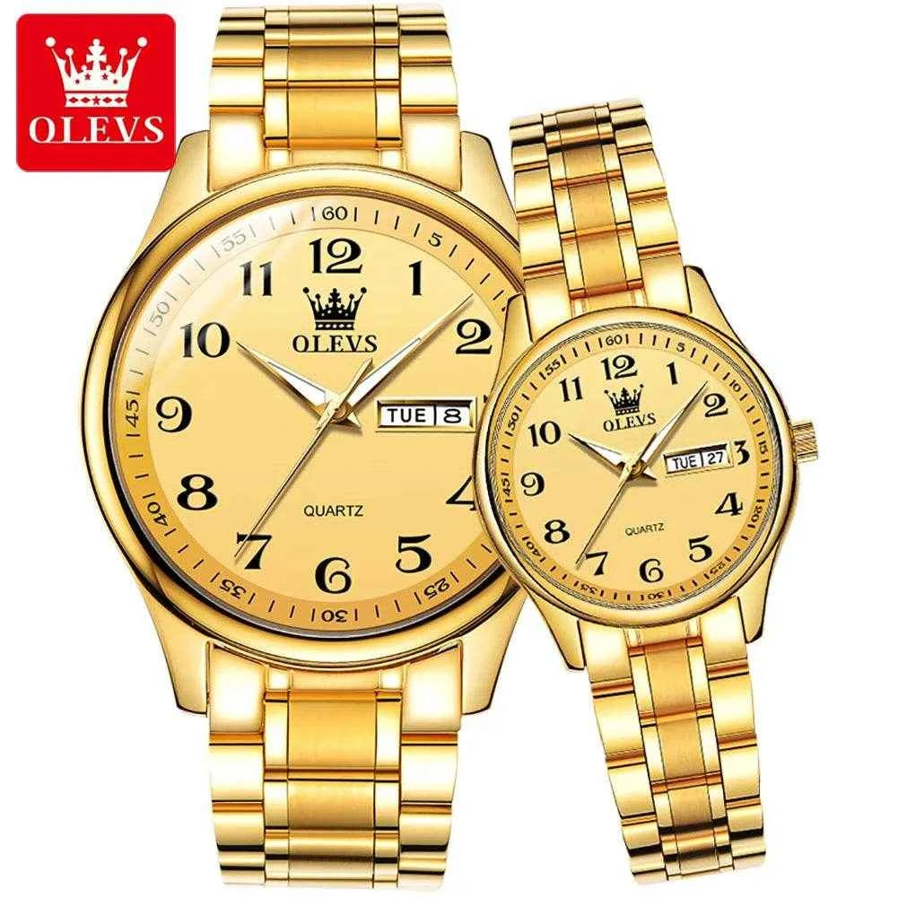 OLEVS 5567 Reloj de Acero Inoxidable para Parejas - Elegancia y Durabilidad
