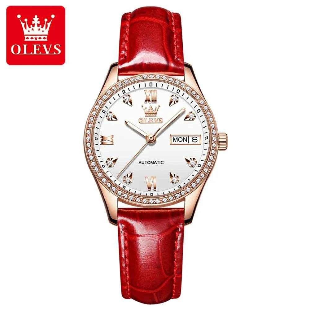 Reloj mecánico OLEVS 6637 de cerámica de lujo
