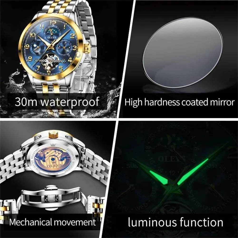 Reloj OLEVS automático para hombre – Elegancia y precisión en tu muñeca