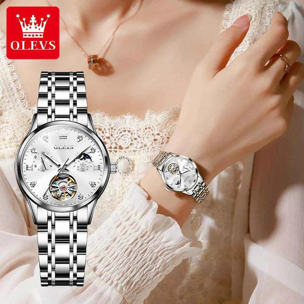 Reloj OLEVS 6608 Mujer – Elegancia Clásica en Acero Inoxidable