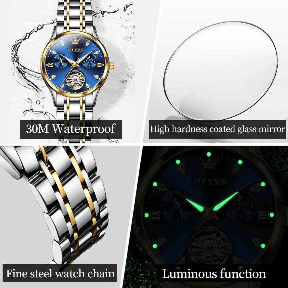 Reloj OLEVS 6608 Mujer – Elegancia Clásica en Acero Inoxidable