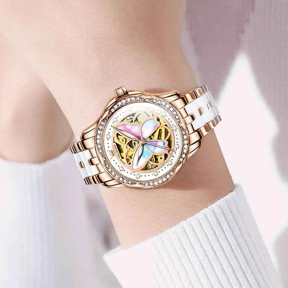 Reloj OLEVS 6615 mariposa mujer: elegancia clásica y diseño único